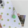 Handmade Four Leaf Clovers Charm Crystal Keychain Multipurpose Beaded Four Leaf Clovers Phone Chain For Phone Bag Decors