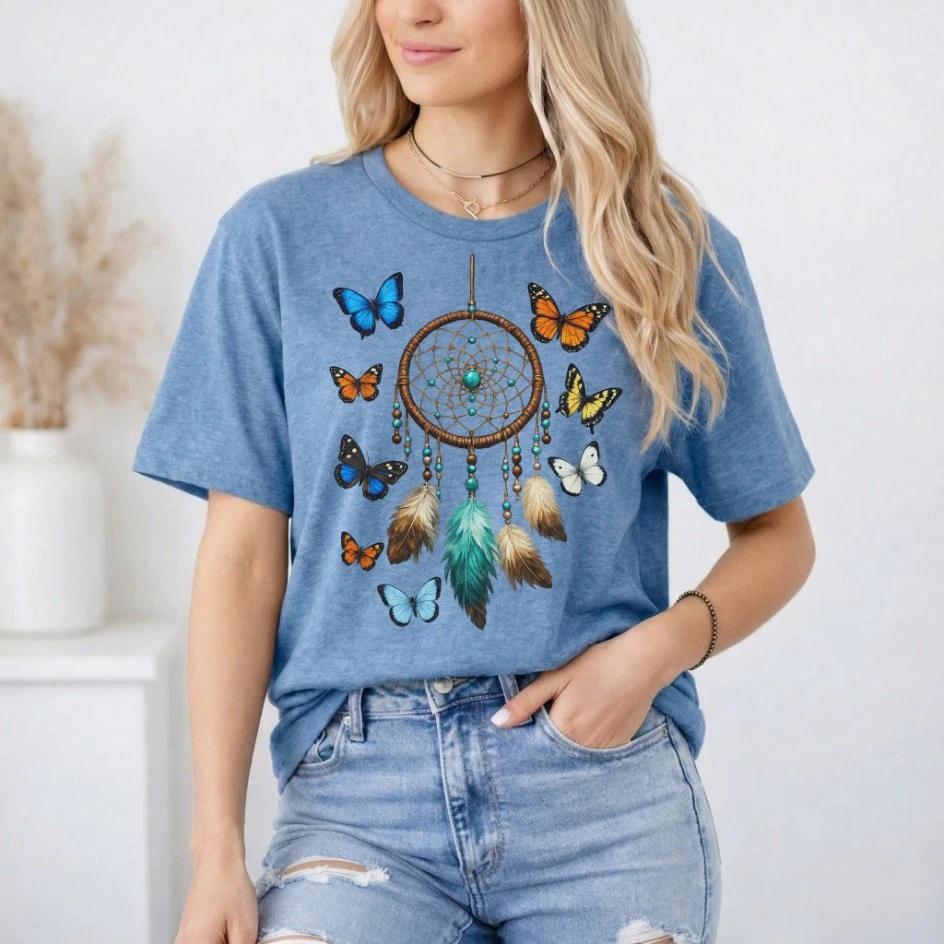 

Dream Catcher T-shirt | Boho Nature Tee, Alternative, Womans TShirt 4XL
