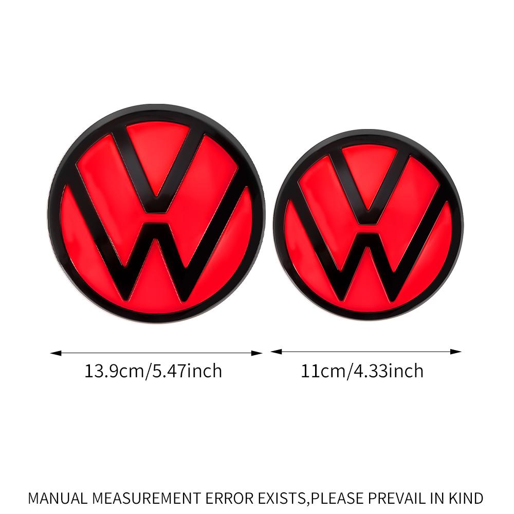 VW Polo Golf 4 5 1set Replace Type Car Rear Trunk Badges Lid Emblem Front Rear Logo Valve Cap For VW Golf 8 (MK8) T-ROC POLO Arten 21-23 AXZ1