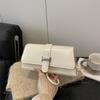 French Chic Faux Leather Baguette Bag Trendy Shoulder Armpit Crossbody Purse