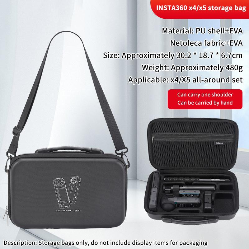 Box For Insta360 X5 X4 Camera Carrying Case Portable Storage Bag Protective Case For Insta360 X4 Action Camera Accessories