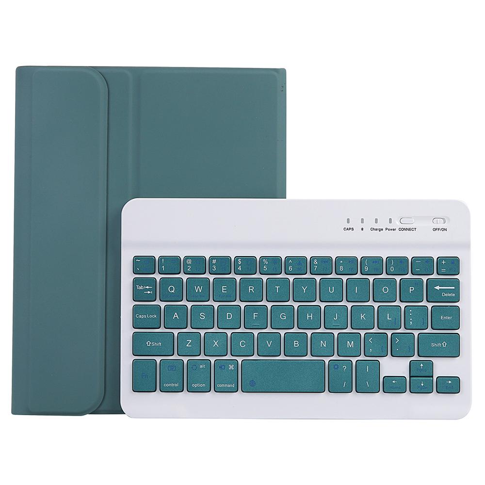 

SK-X115 For Samsung Galaxy Tab A9 SM-X110/X115 Bluetooth-compatible Keyboard Shockproof Case Leather Flip Tablet Cover Midnight Green