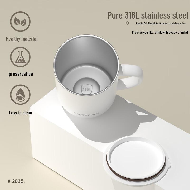 Fuguang 316L Stainless Steel Insulated Coffee Mug with Lid