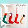 Creative Socks And Plush Ball Pendants Christmas Decoration Props For Festive Tree Decor And Holiday Setting
