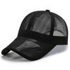 Offene Kante Baseballkappe Atmungsaktives Netz Sommerhut für Herren Damen Outdoor Sonnenschutz