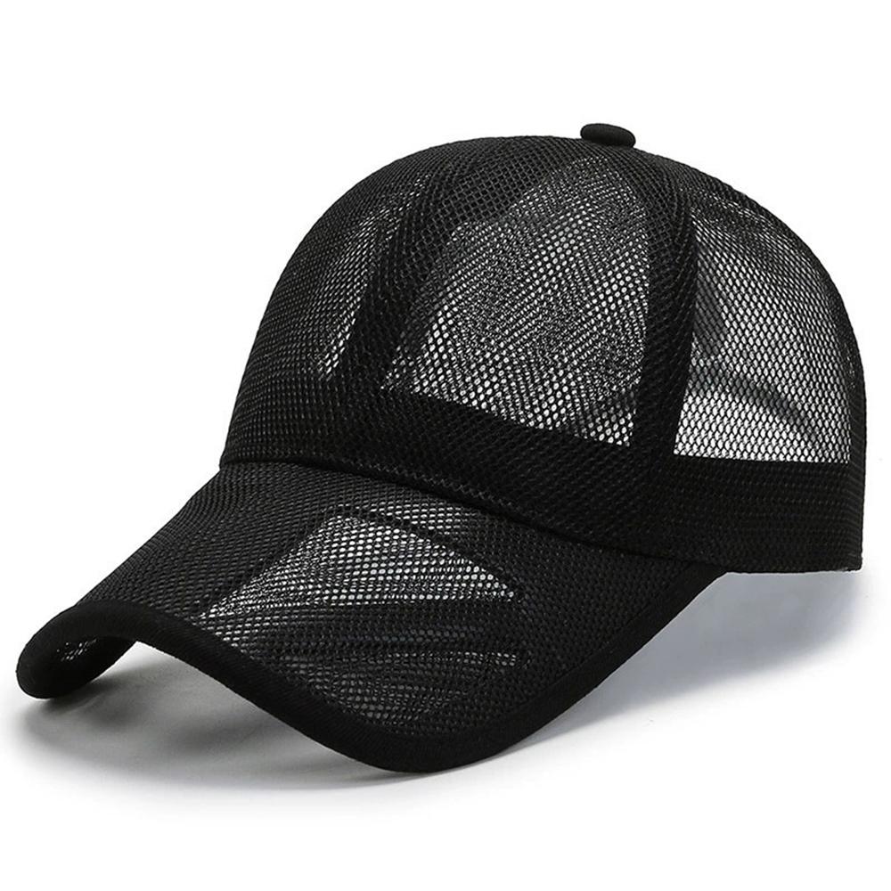 Offene Kante Baseballkappe Atmungsaktives Netz Sommerhut für Herren Damen Outdoor Sonnenschutz