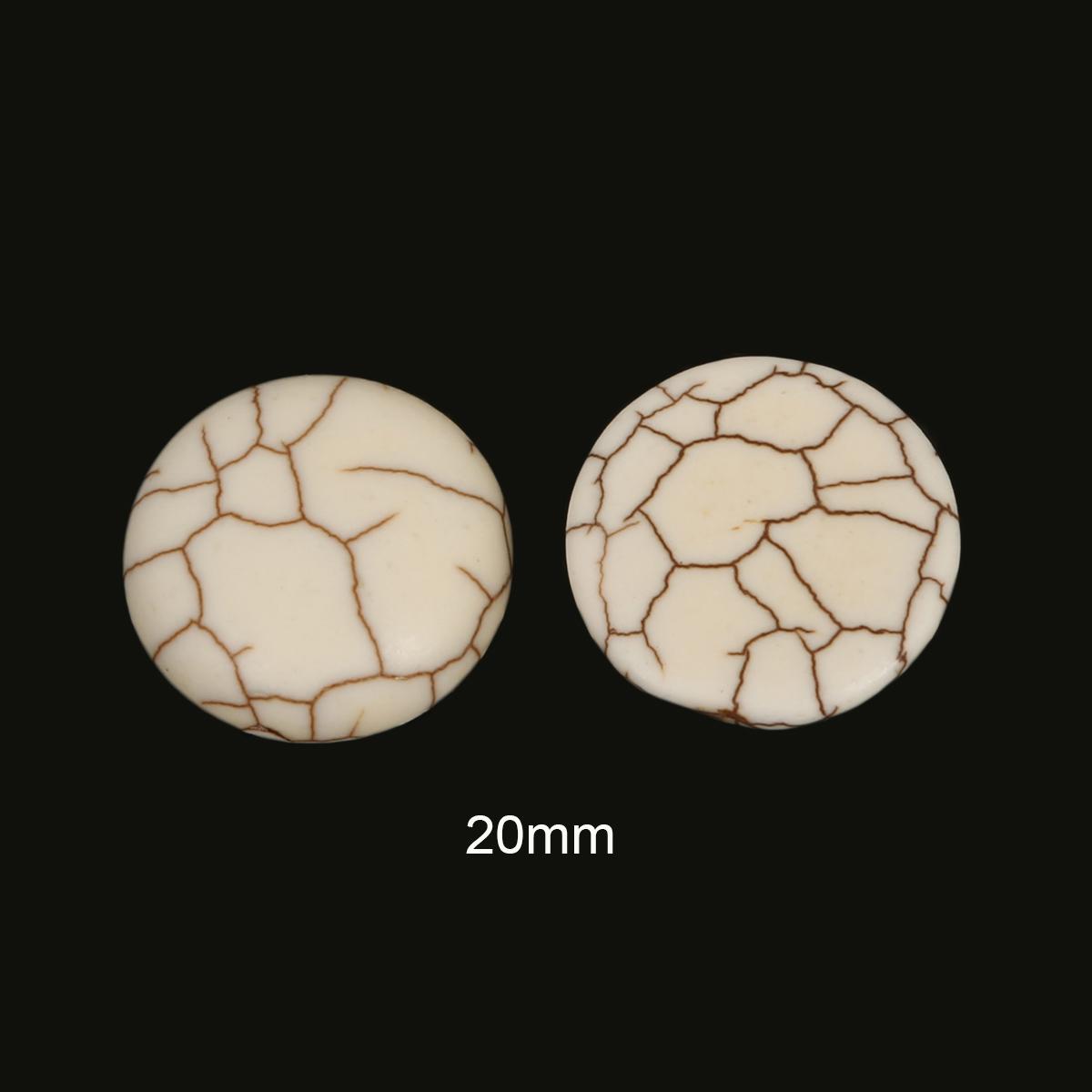 

Синтетические бирюзовые белые бусины с круглым камнем, круглые бусины для изготовления ювелирных изделий, браслет, ожерелье, ножной браслет 20mm 10pcs белый