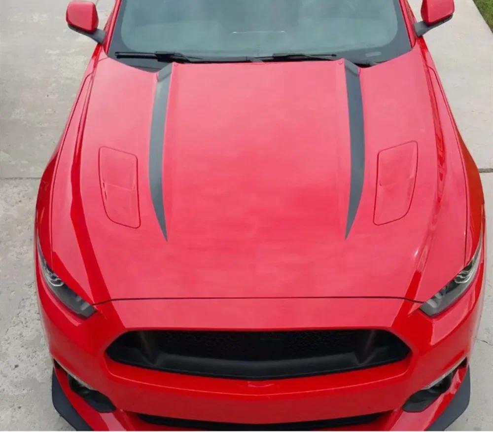 2 Stück/Set 115 cm lang Auto-Motorhaubenaufkleber Abziehbilder Vinyl PVC Dekoration Automobil Auto-Styling Zubehör Für Ford Mustang 2015 2016