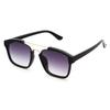 Fashion Pilot Flat Top Sunglasses Men Vintage Square Film Mirror Blue Lens UV400 Protection Stylish Eyewear