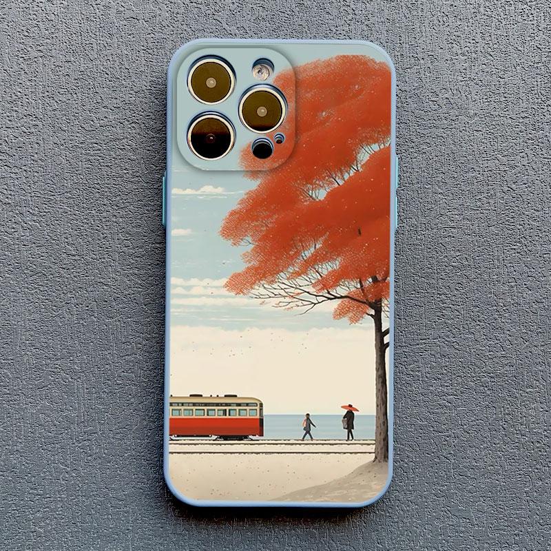 Autumn Maple Leaf Scenery Fall Phone Case For IPhone 15 14 Pro Max Plus 16 Pro Max Case IPhone 13 11 12 Pro Max XR XS X Covers