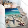 Ocean starfish and water droplets Carpet for Living Room Bedroom Bedside Floor Mat Cloakroom Children Playing Mat Area Rug
