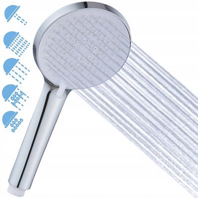 5-function Shower Head, Chrome, White