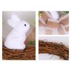 Easter Wreath for Front Door Home Decorations Photoshoots Bowknot Wreath Hanging Decor Easter Rabbit Wreath Ornament