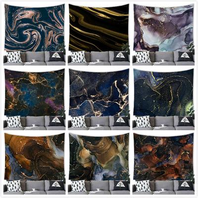 Silk-Textured Pigment Blending Digital-Printed Polyester Tapestries Living Rooms Bedrooms Macrame Wall Hanging Room Decor