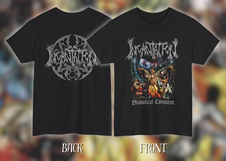 INCANTATION – Diabolical Conquest – Heavy Cotton Unisex Death Metal T-Shirt Unisex T-Shirt XXXL