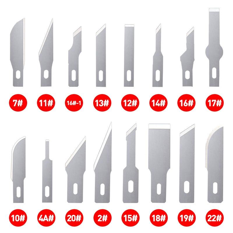 100PCS SK5 High Carbon Steel Woodcarving Blade Craft Carving Tool Carving Metal Knife Woodcarving PCB Repair DIY Blade