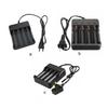4 Slots Charger Li\-ion Battery 4\.2V EU/US/UK Plug Wired Indicator light Fashlight 4\*18650 batteries Charger Charging Cable
