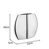 Silvery Geometry Vase Desk Decoration Flower Arrangement Artificial Flowers Decorative Floral Vases Room Aesthetic Decor