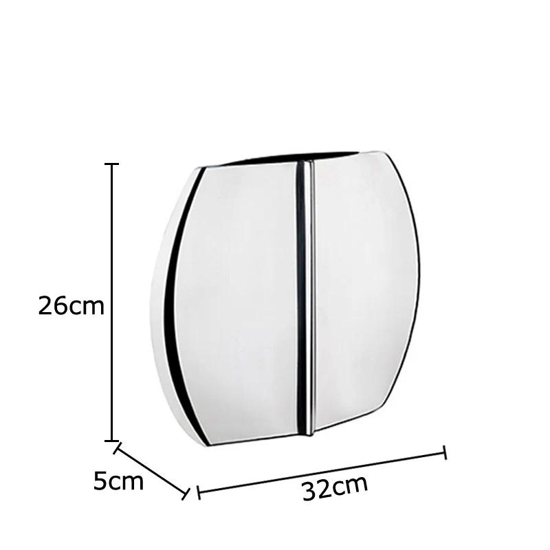 Silvery Geometry Vase Desk Decoration Flower Arrangement Artificial Flowers Decorative Floral Vases Room Aesthetic Decor