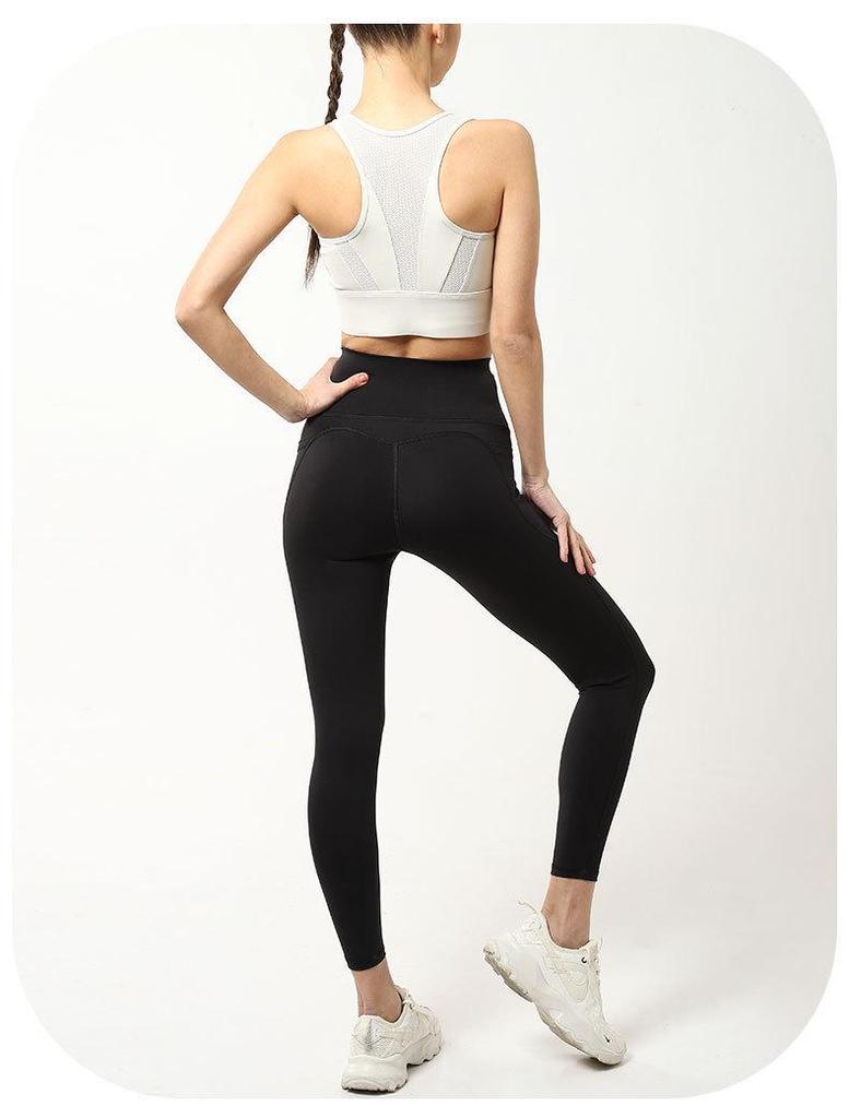 Women's Front Zipper High-Impact Sports Bra with Beautiful Back Design