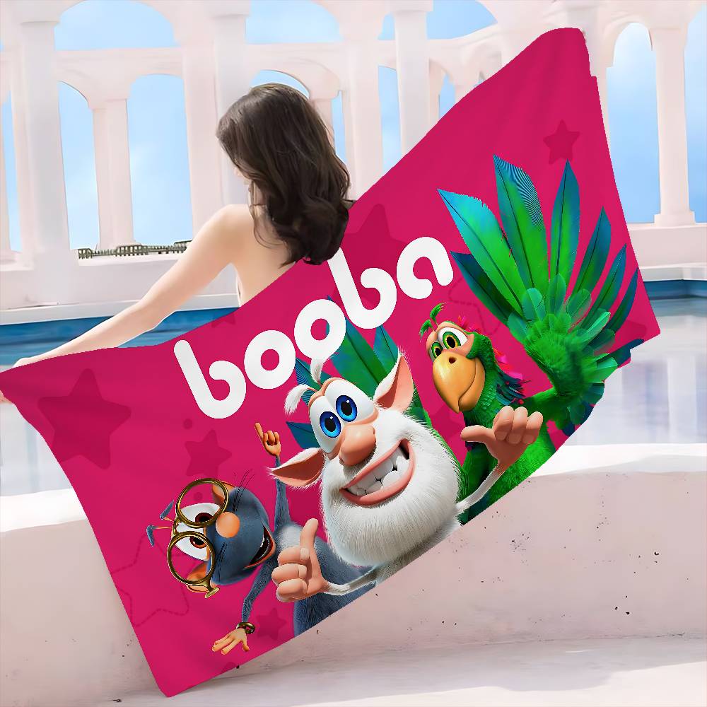 Cartoon B-Booba Strandlaken Kleurrijke Badlakens Voor Meisje Microvezel Sneldrogend Zandvrij Strand Yoga Spa Sportschool Zwembad W65*H115(CM)