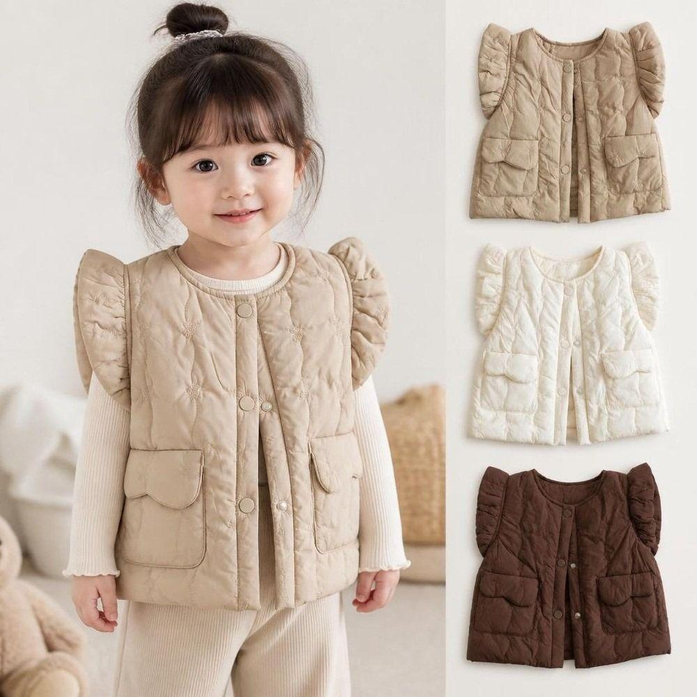 Cotton Padded Baby Cardigan Coat Flying Sleeve Toddler Padded Jacket Winter