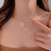 Womens Ginkgo Leaf Necklace Delicate Minimalist Cold Style Clavicle Chain