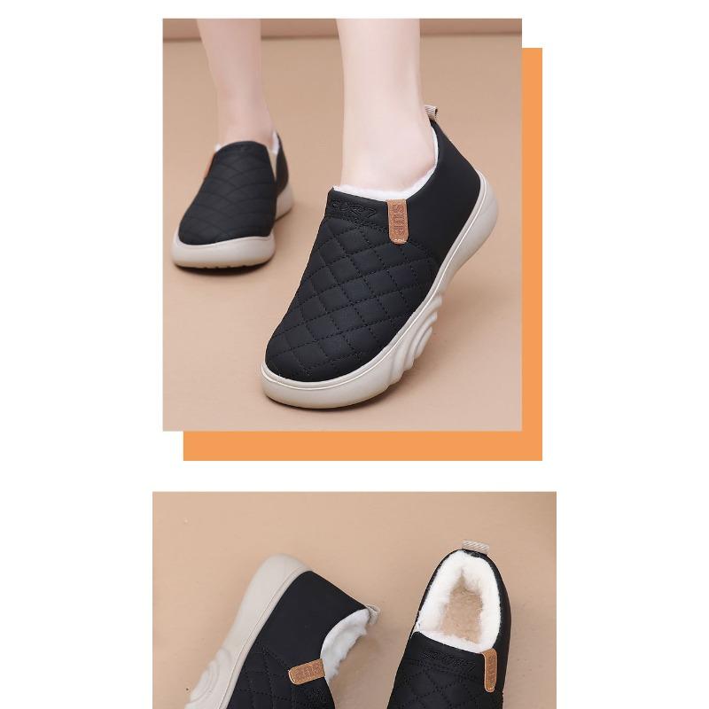 Winter New Women's Cotton Shoes Are Warm and Non-slip, and A Pair of Mom Shoes Are Fleece and Thickened Casual Cotton Boots