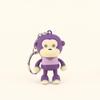 Children Kawaii  Bags Accessories Gift Car Cute  Cartoon Keychain Monkey Keyring with LED Light