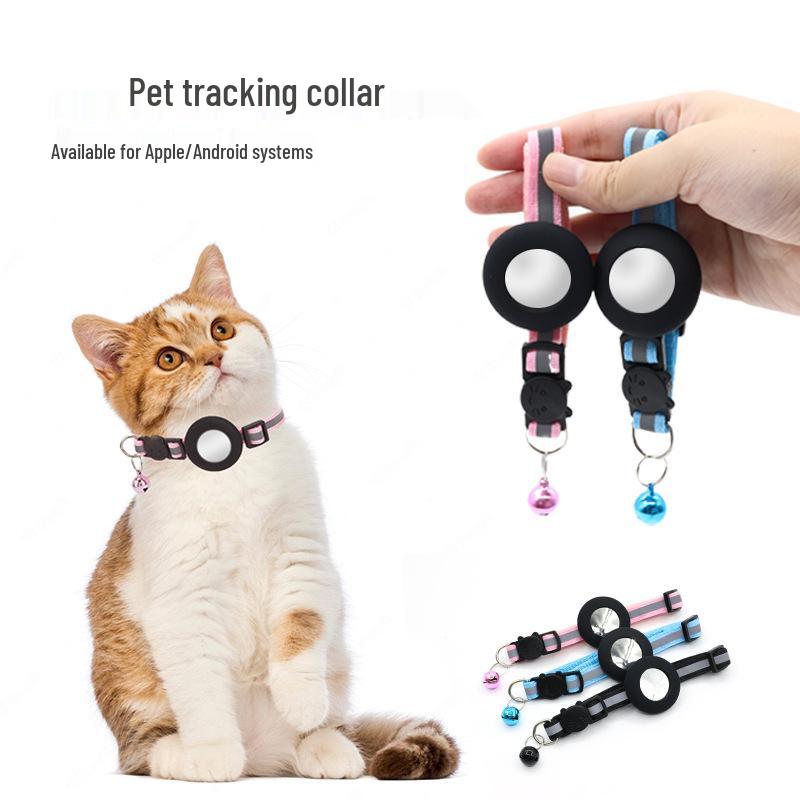 Silicone Cat Collar with Apple AirTag Holder for Pet Tracking