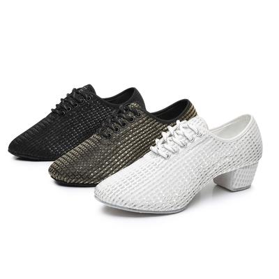 Chaussures de Square Dance Pour Femmes Baskets Chaussures de Danse Latine professeur Respirant Danse Corporelle Valse Tango Fox-trot Chaussures Brillantes