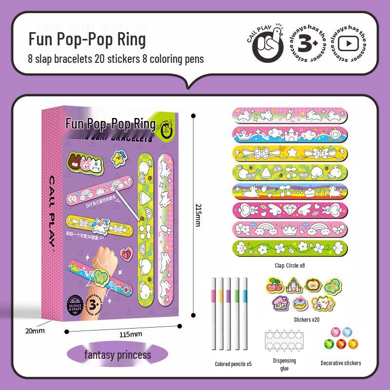 Keda Duck DIY Slap Bracelet Kit: Educational Toy with Coloring Stickers for Kids