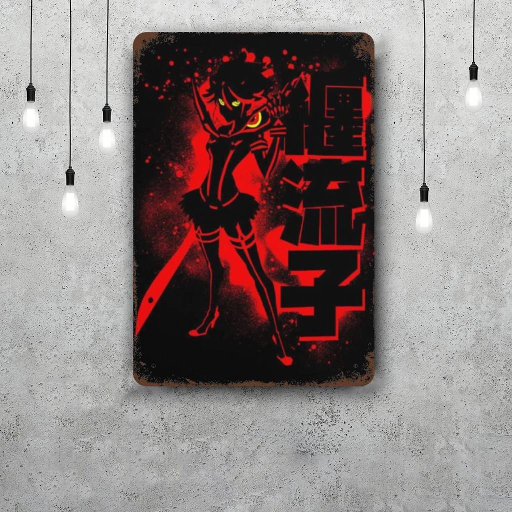 ryuko matoi Retro Vintage Tin Sign Poster Decorative Plaque Metal Plate Wall Decor