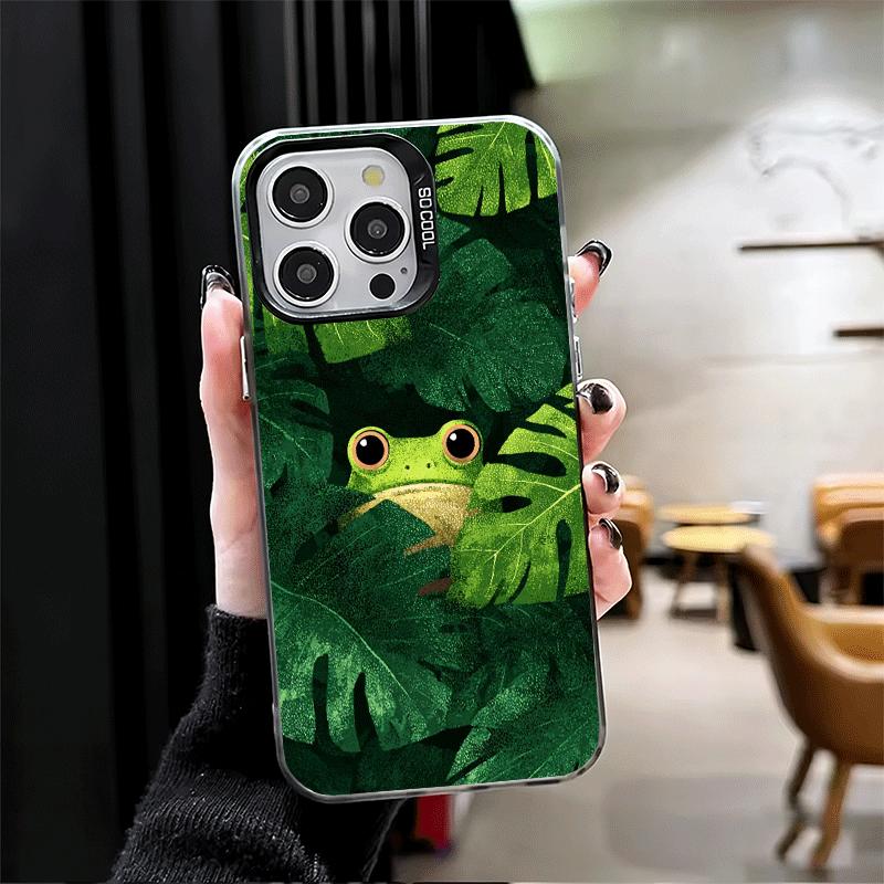 Cute Cartoon Frog Soft Phone Case for iPhone 15 16 17 Pro Max 17Air 16E 14 Plus 13 12 Mini Shockproof Cover Back Shell