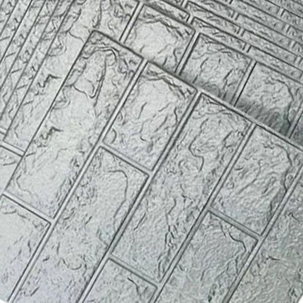 12 BUC Autocolant Zid de Cărămidă Negru Gri Impermeabil Autoadeziv Tapet Cărămidă XPE pentru Decorațiune