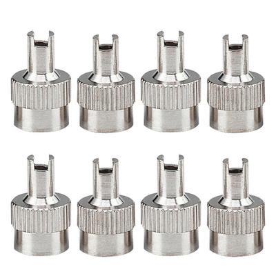 8/16 Piezas Tapa Metálica Ranurada para Válvula con Rueda Extractor de Válvulas Tapacubos para Coche Motocicleta Bicicletas Schrader Cubierta de Válvula