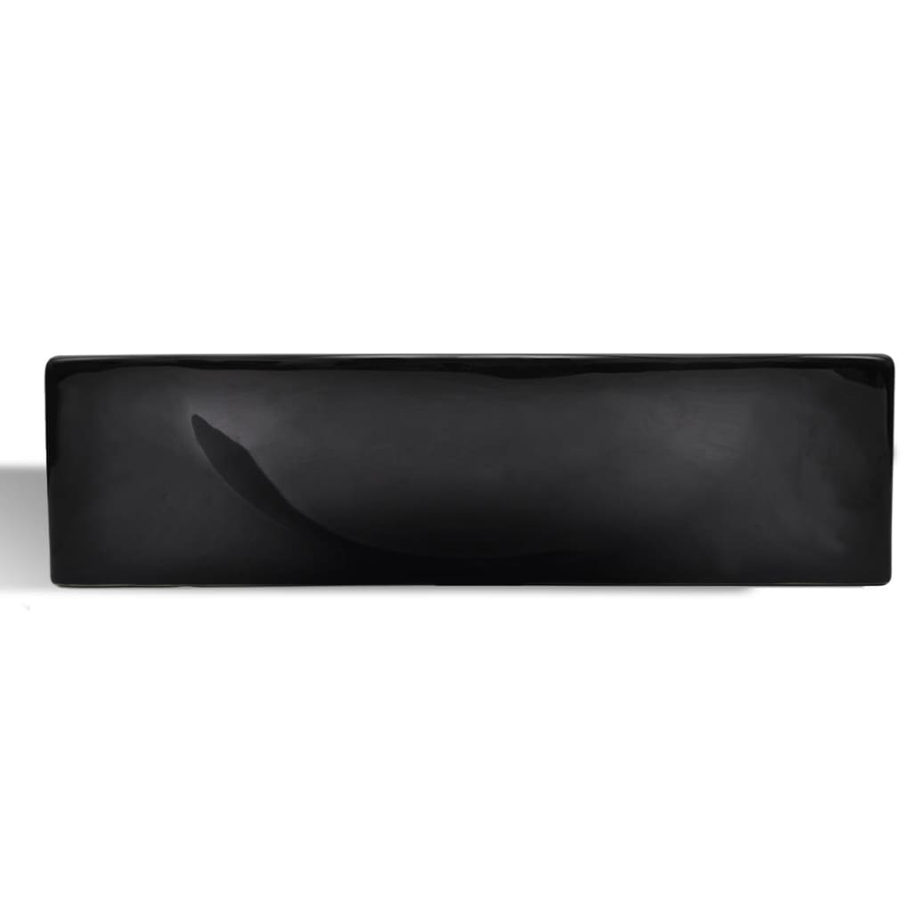 Vidaxl Ceramic Sink With Tap Hole, Black