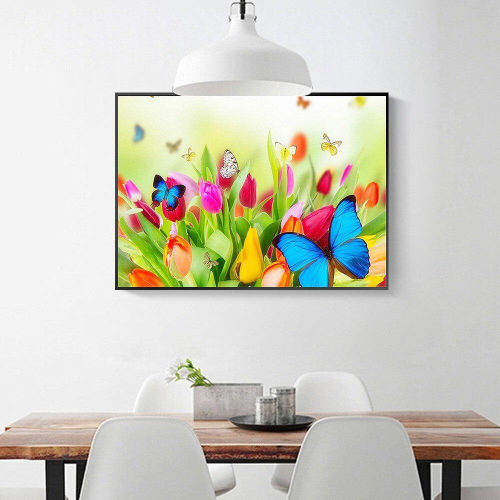 5D DIY Diamond Painting Full Round Flower And Butterfly Rhinestone Picture Embroidery Sale Diamond
