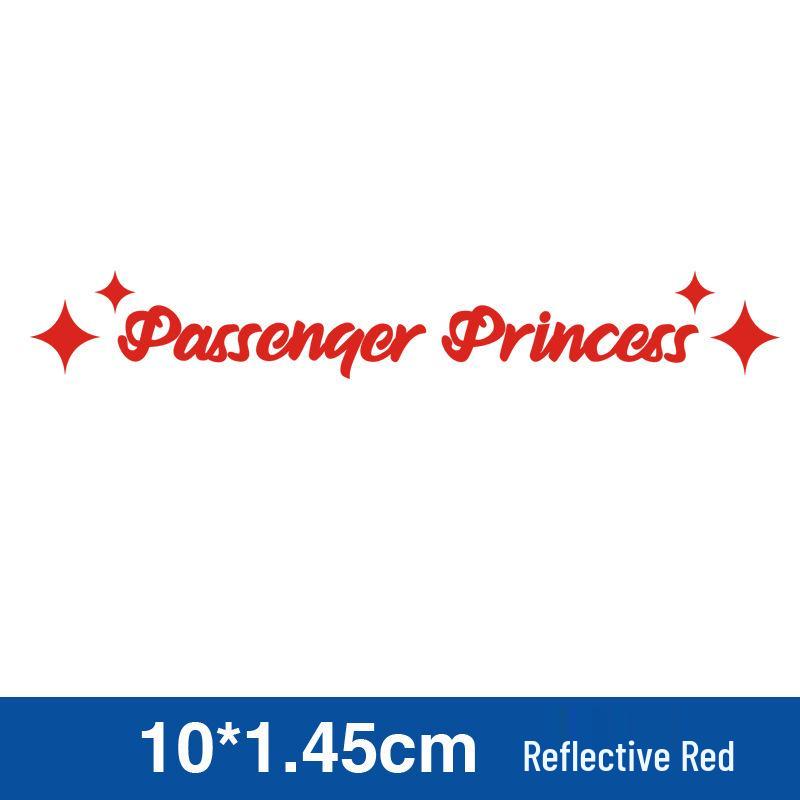 Passenger Princess Reflective Car Sticker for Rearview/Reversing Mirrors