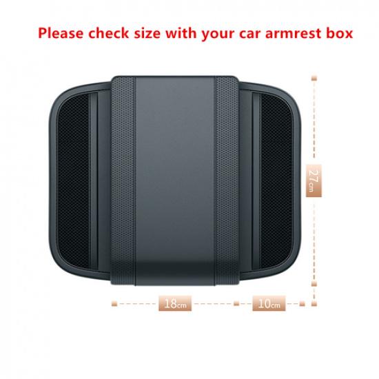 PU Leather Car Armrest Box Cover Elbow Support Heighten Protector Pad Accessory
