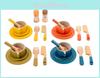 Childrens Afternoon Wooden Tea Set With Cake Dim Sum Tea Set For Role Play