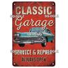 Retro Hot Rod Garage Metal Tin Sign Vintage Style Wall Door Decor for Man Cave Home Workshop