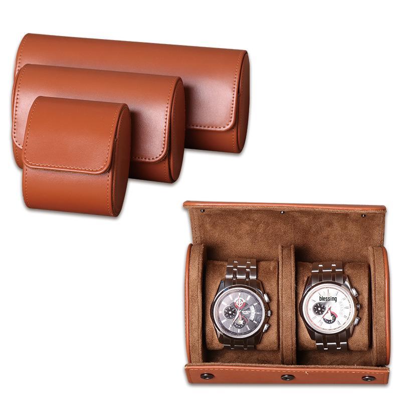 Waterproof PU Leather Watch Storage Box with 1-3 Slots - Stain-Resistant Gift Packaging