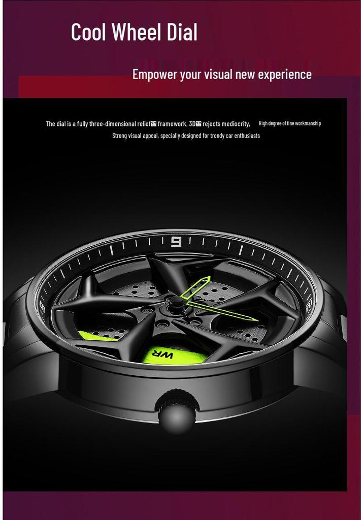 Sanda Men's Waterproof Alloy Quartz Watch with Creative Rotating Dial
