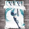 Japanese manga Hatsune Miku Bedding Set for Adult Kids Adult,Miku Duvet Cover Set with Pillowcases 50x75cm Multiple sizes