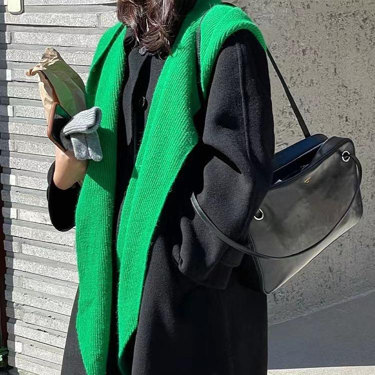 

Casual Hat Scarf Neck Warmer Integrated Shawl Fake Collar Student Korean Autumn Winter Warm One Size зелёный