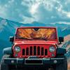 Creative Tiger Accordion-Style Off-Road Vehicle Sunshade Shield