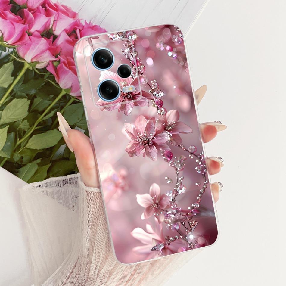 For Xiaomi Redmi Note 12 Pro 5G 2026 Cute Flower Butterfly Cat Painted Case For Redmi Note12 Pro Soft Silicone TPU Phone Cases