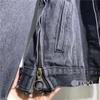 Damen Herbst- und Winter-Jeansjacke, kurze, imitierte Kaninchenhaar-Plüsch-verdickte Jacke