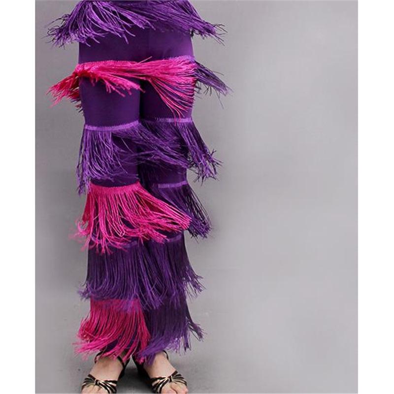 Adult & Children's Latin Dance Fringe Pants for Competition & Practice
